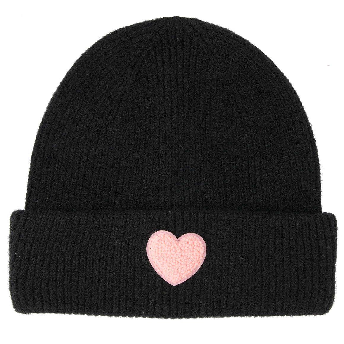 Damen Strickmütze mit Herz-Applikation