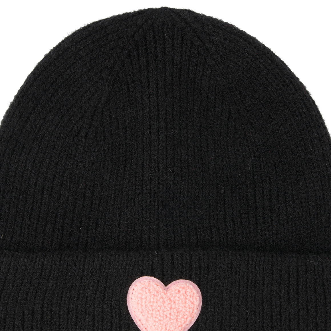 Damen Strickmütze mit Herz-Applikation