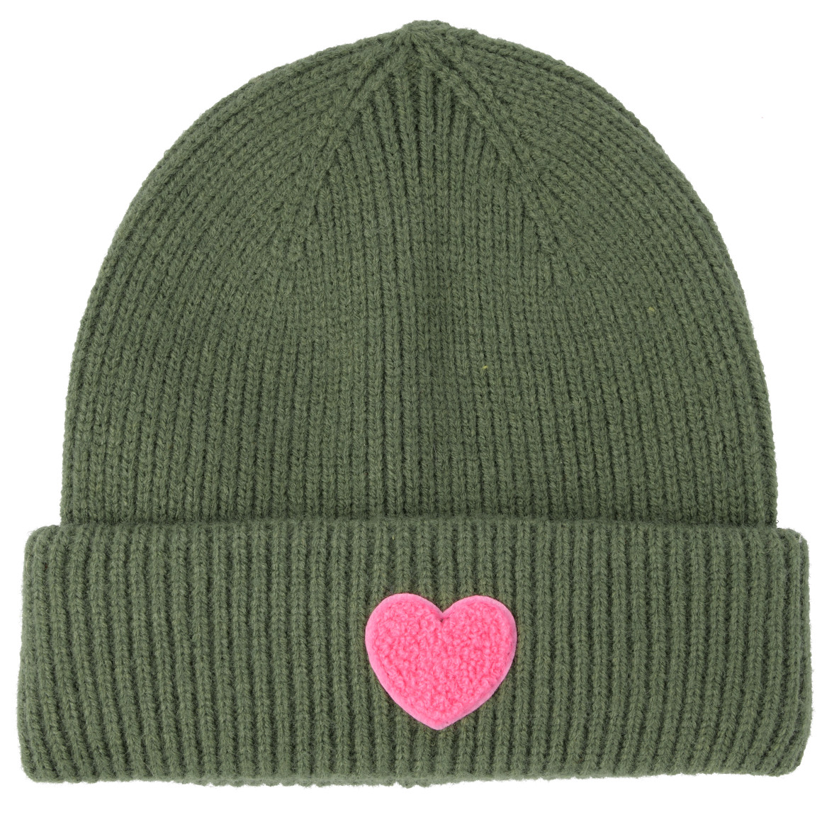 Damen Strickmütze mit Herz-Applikation