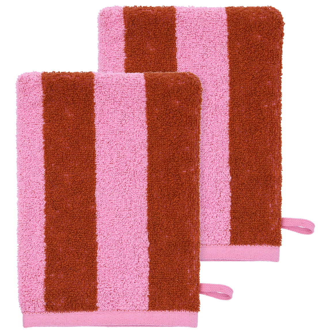 2 Waschhandschuhe aus Baumwolle