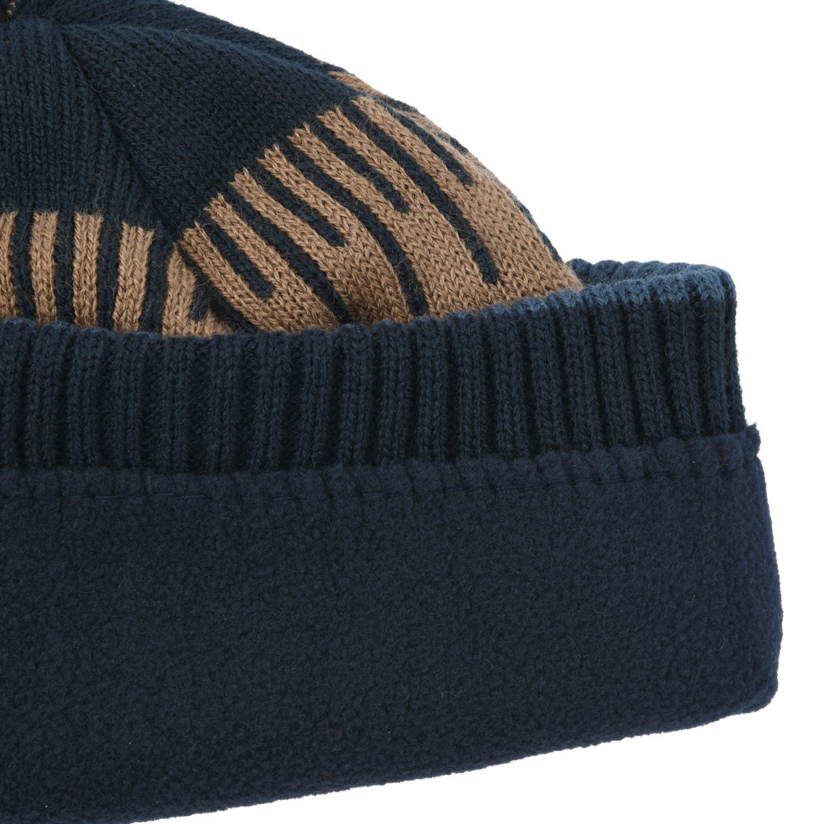 Jungen Strickmütze mit grafischem Muster