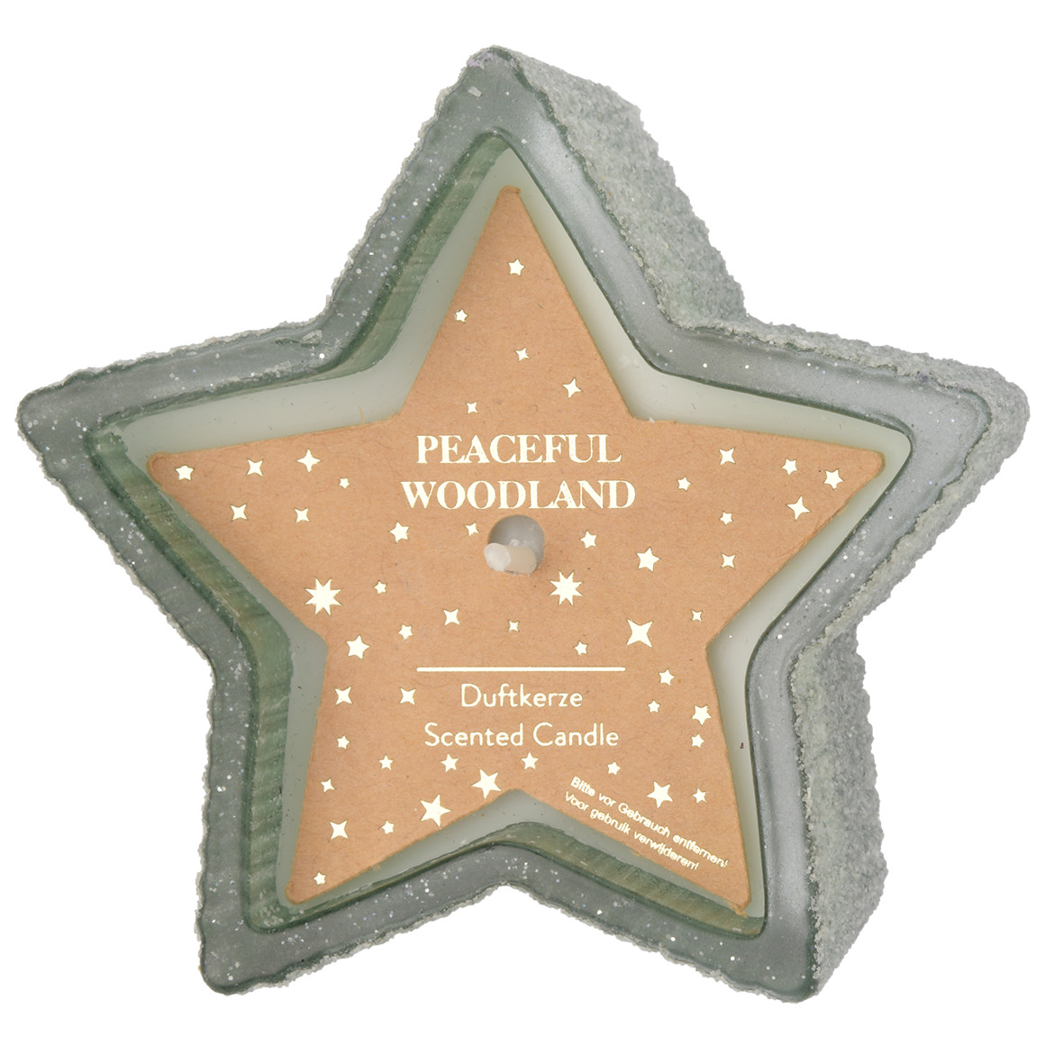 Kleine Kerze im weihnachtlichen Design