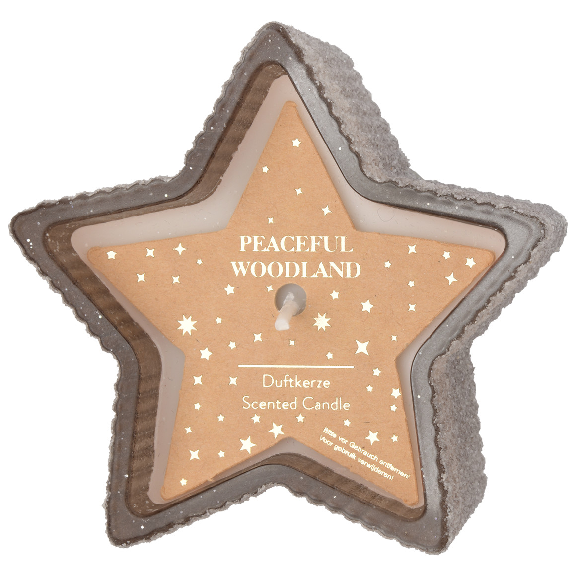 Kleine Kerze im weihnachtlichen Design