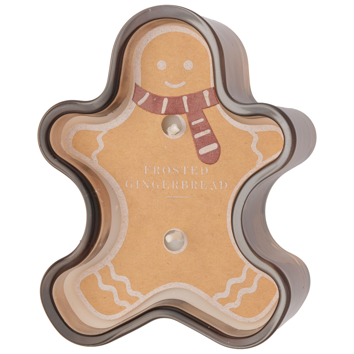 Kleine Kerze im weihnachtlichen Design