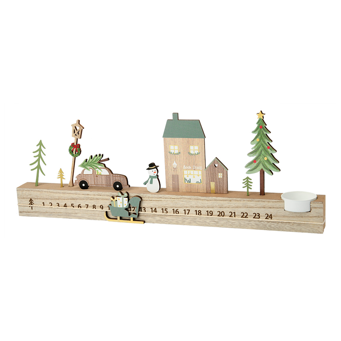 Deko-Adventskalender aus Holz