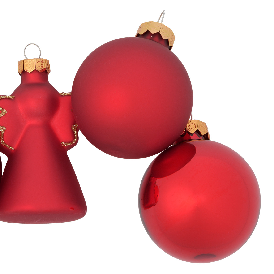 5 Weihnachtskugeln in verschiedenen Formen