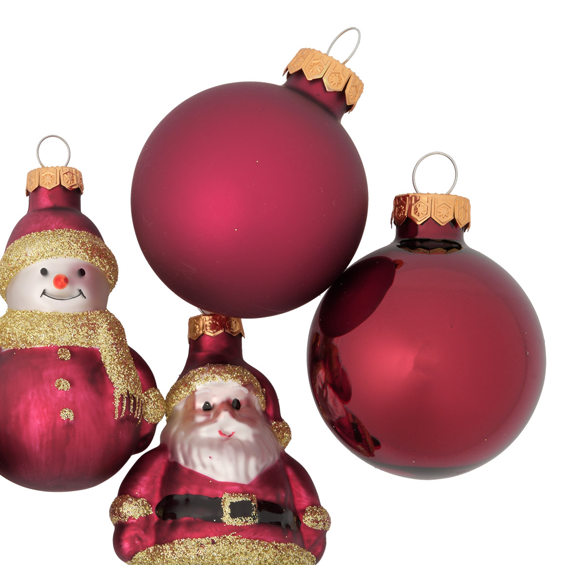 5 Weihnachtskugeln in verschiedenen Formen