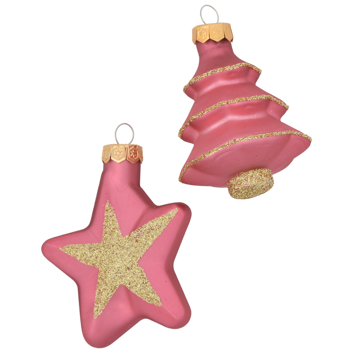 5 Weihnachtskugeln in verschiedenen Formen