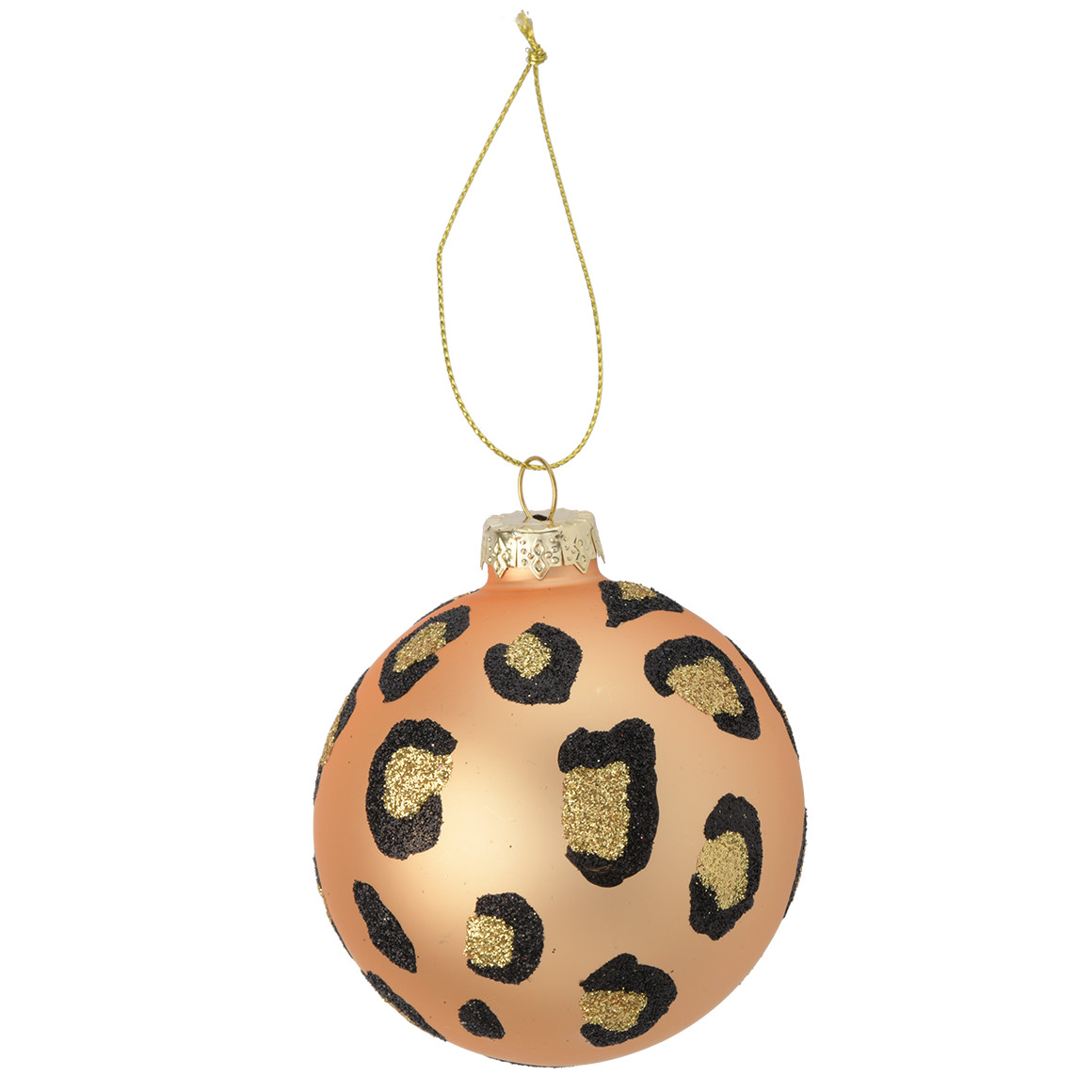 Weihnachtskugel mit Leo-Muster