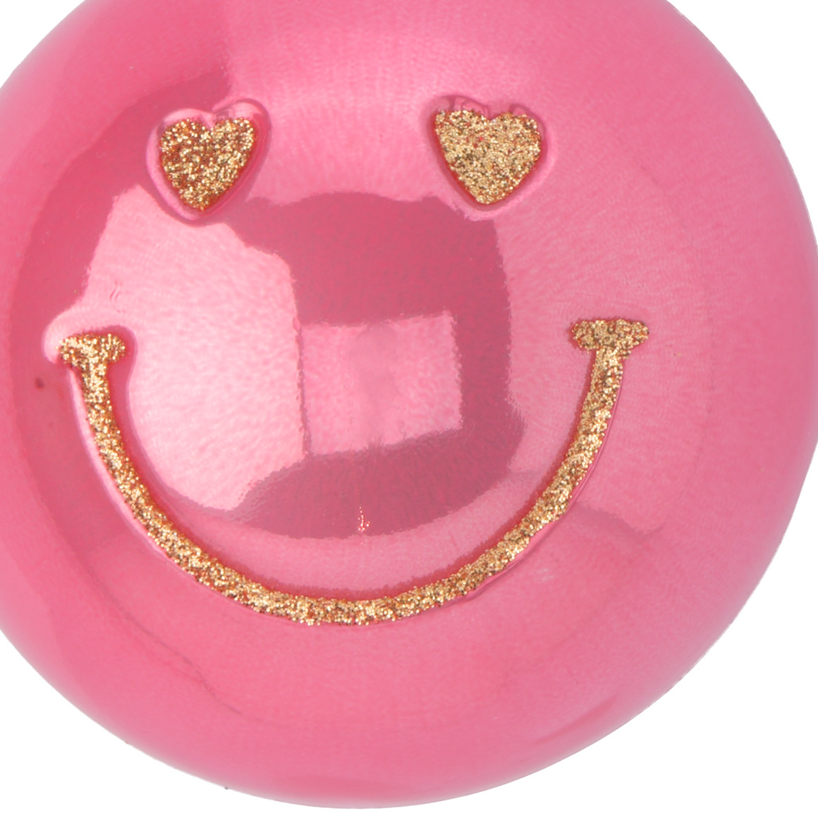 Weihnachtskugel mit Glitzer-Gesicht