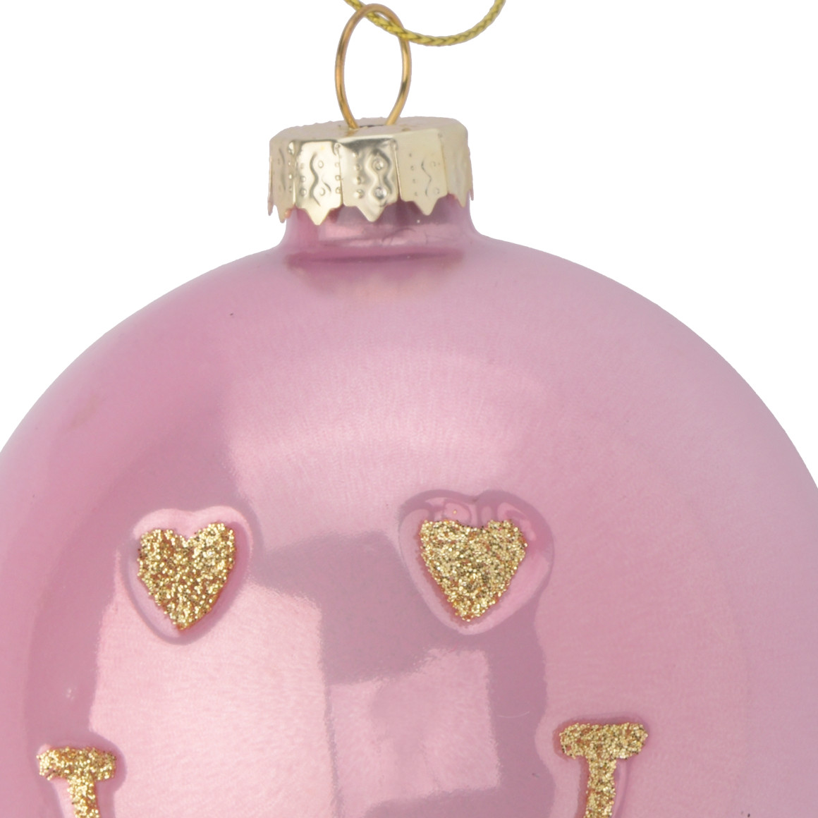 Weihnachtskugel mit Glitzer-Gesicht