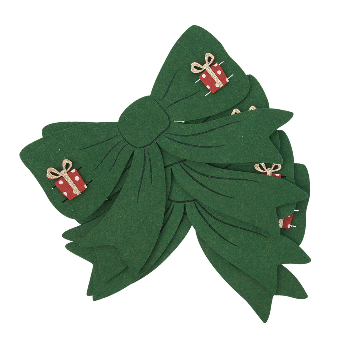 4 Bestecktaschen im weihnachtlichen Design