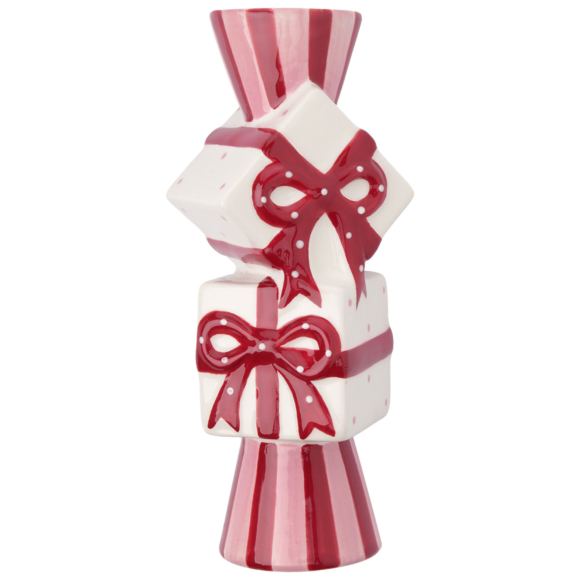 Vase mit Geschenk-Motiven