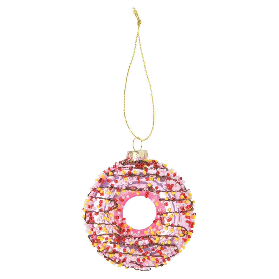 Baumschmuck Donut mit Zierperlen