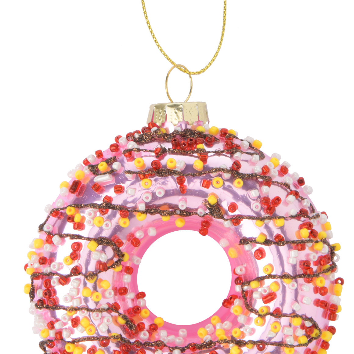 Baumschmuck Donut mit Zierperlen
