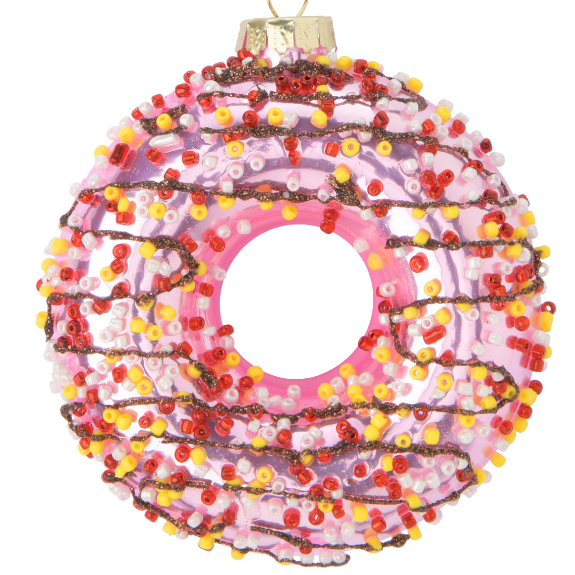 Baumschmuck Donut mit Zierperlen