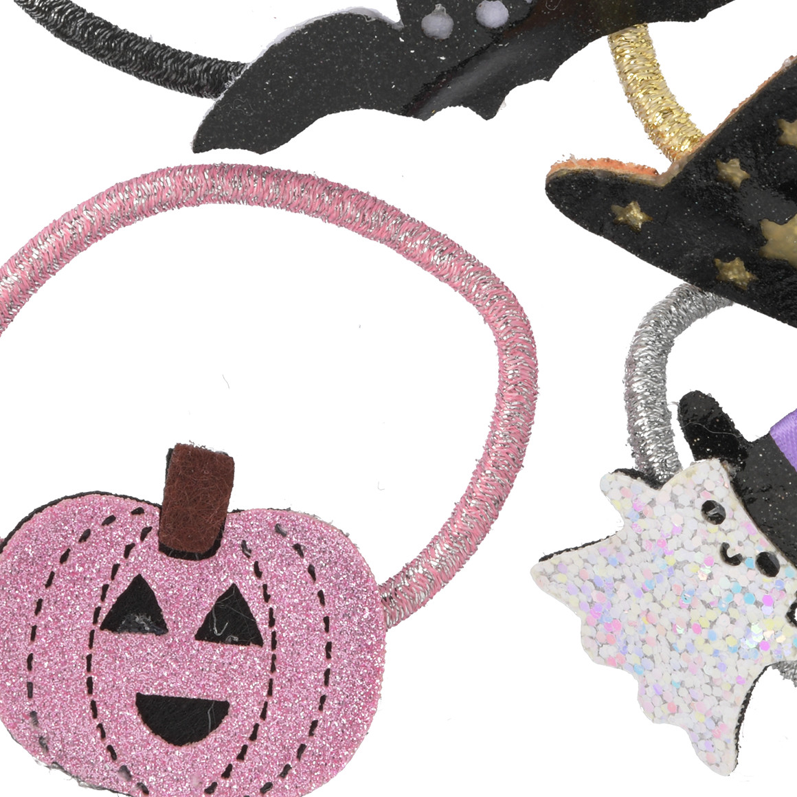 4 Haargummis im Halloween-Look