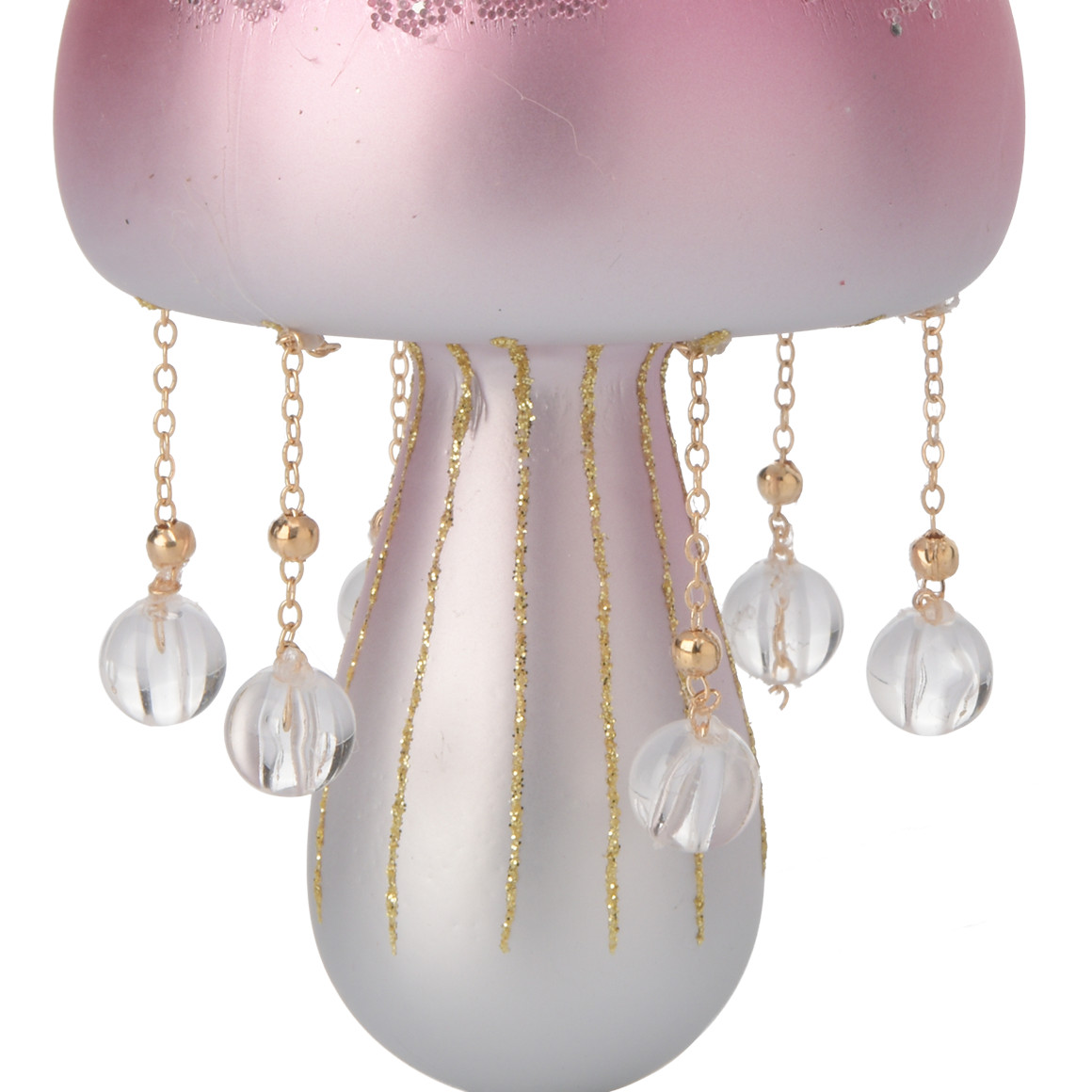 Baumschmuck Pilz mit Glitzer
