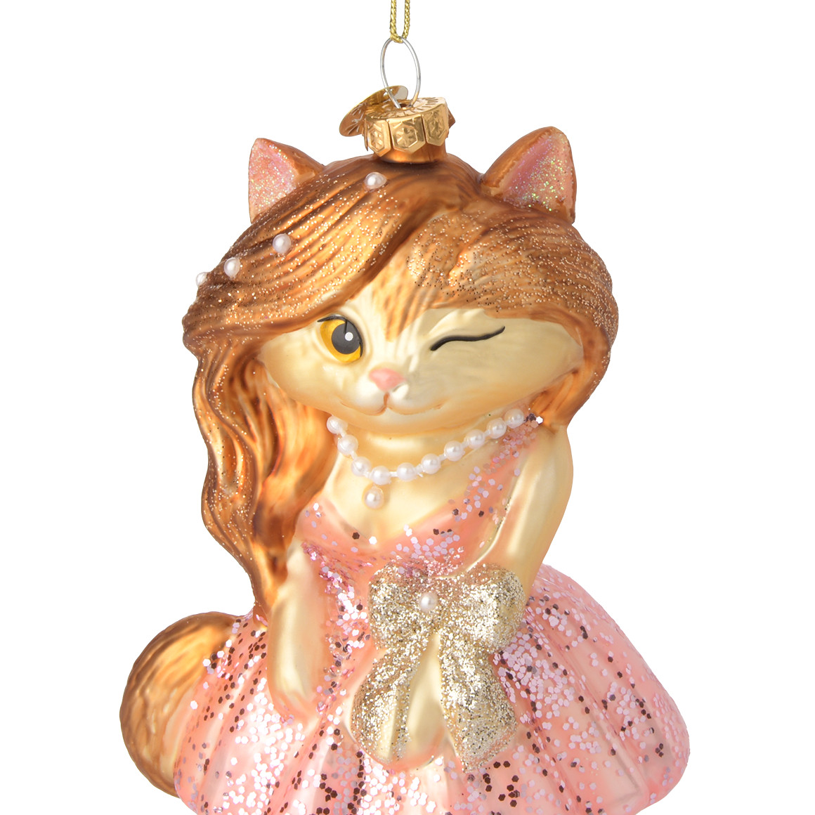 Baumschmuck Katze im Kleid