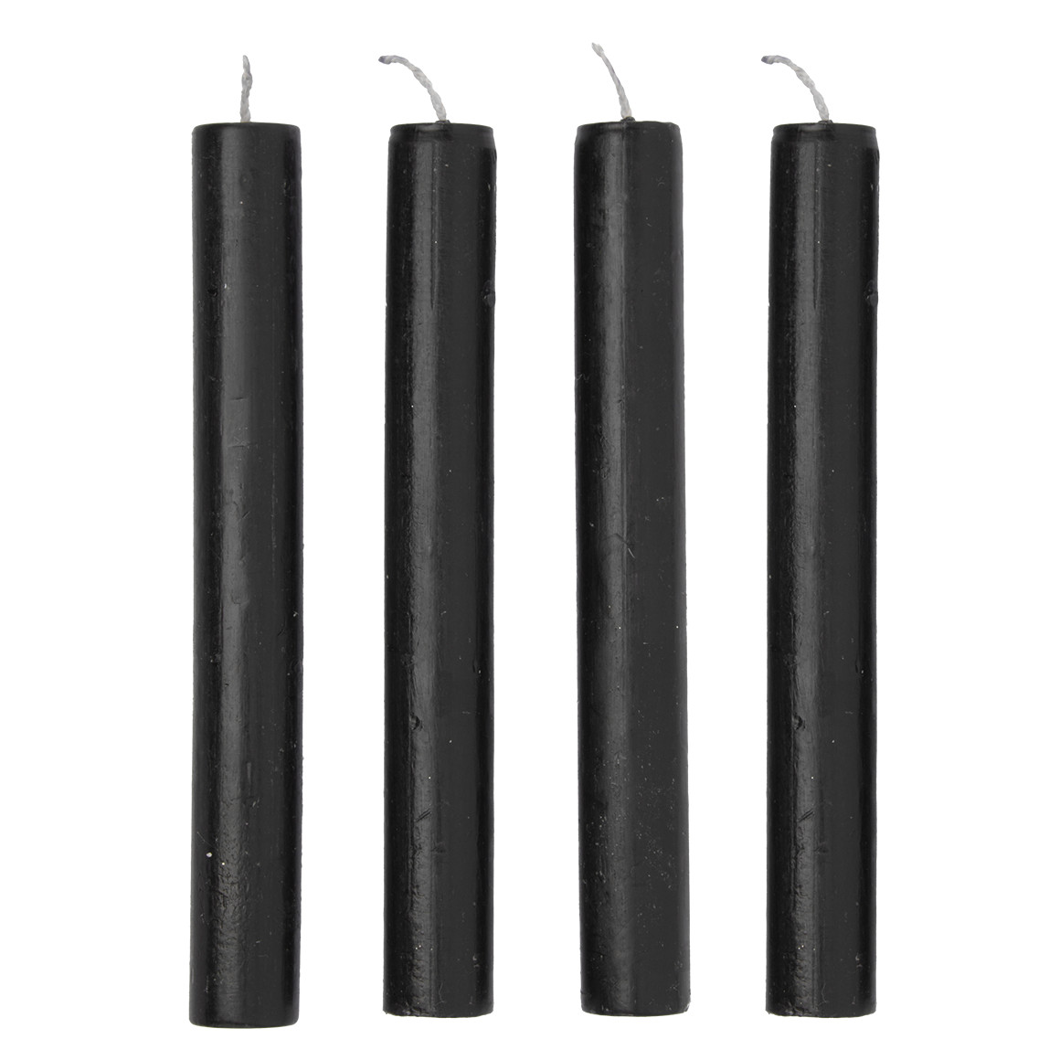4 Stabkerzen in Rustik-Optik