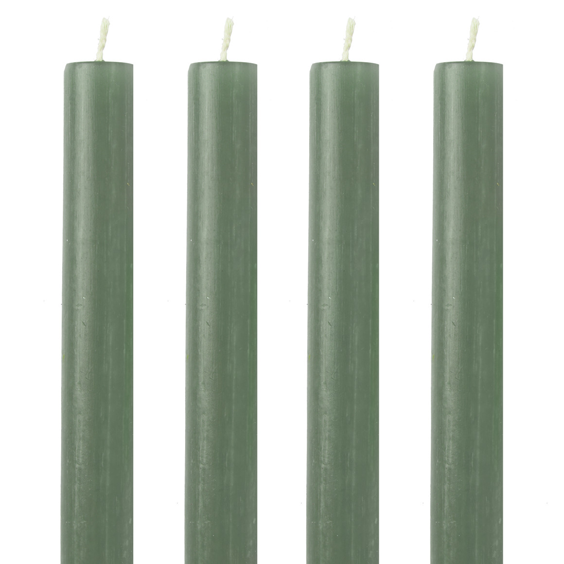 4 Stabkerzen in Rustik-Optik