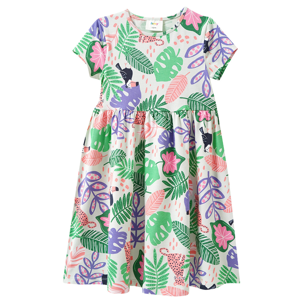 Mädchen Kleid mit Allover-Muster