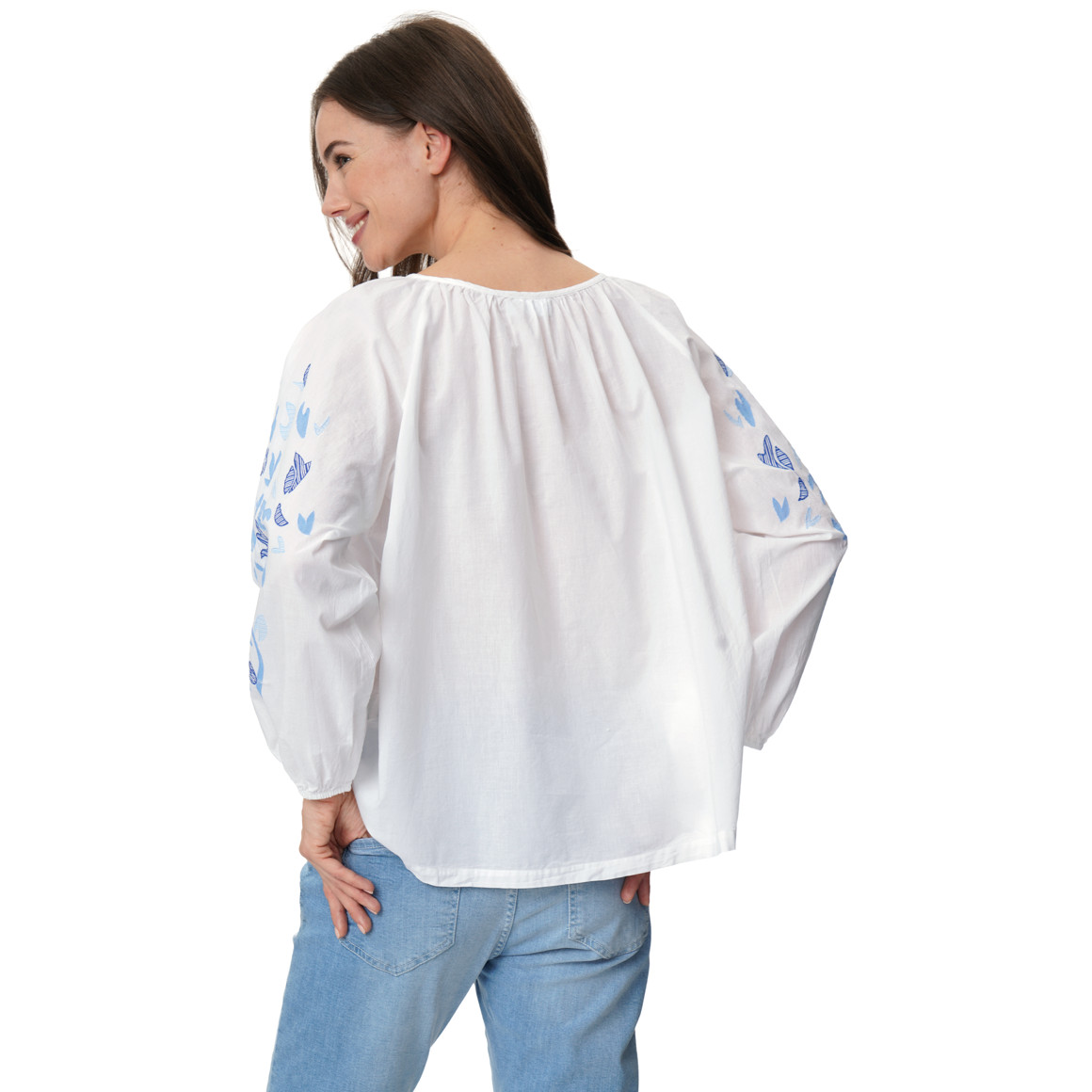 Damen Schlupfbluse mit Stickereien