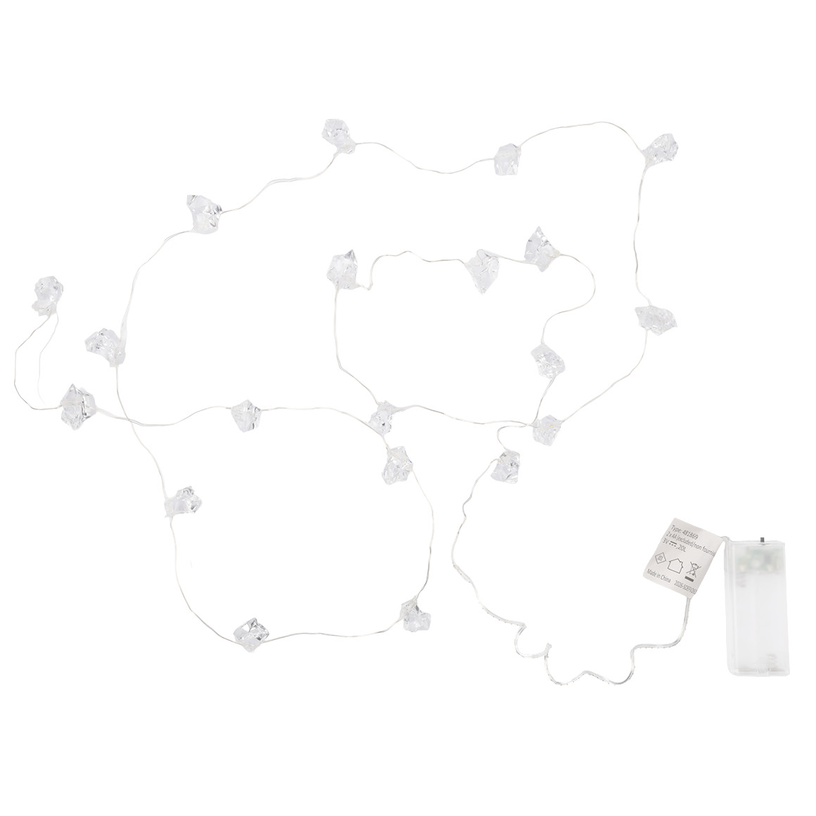 LED-Lichterkette mit Eiskristallen