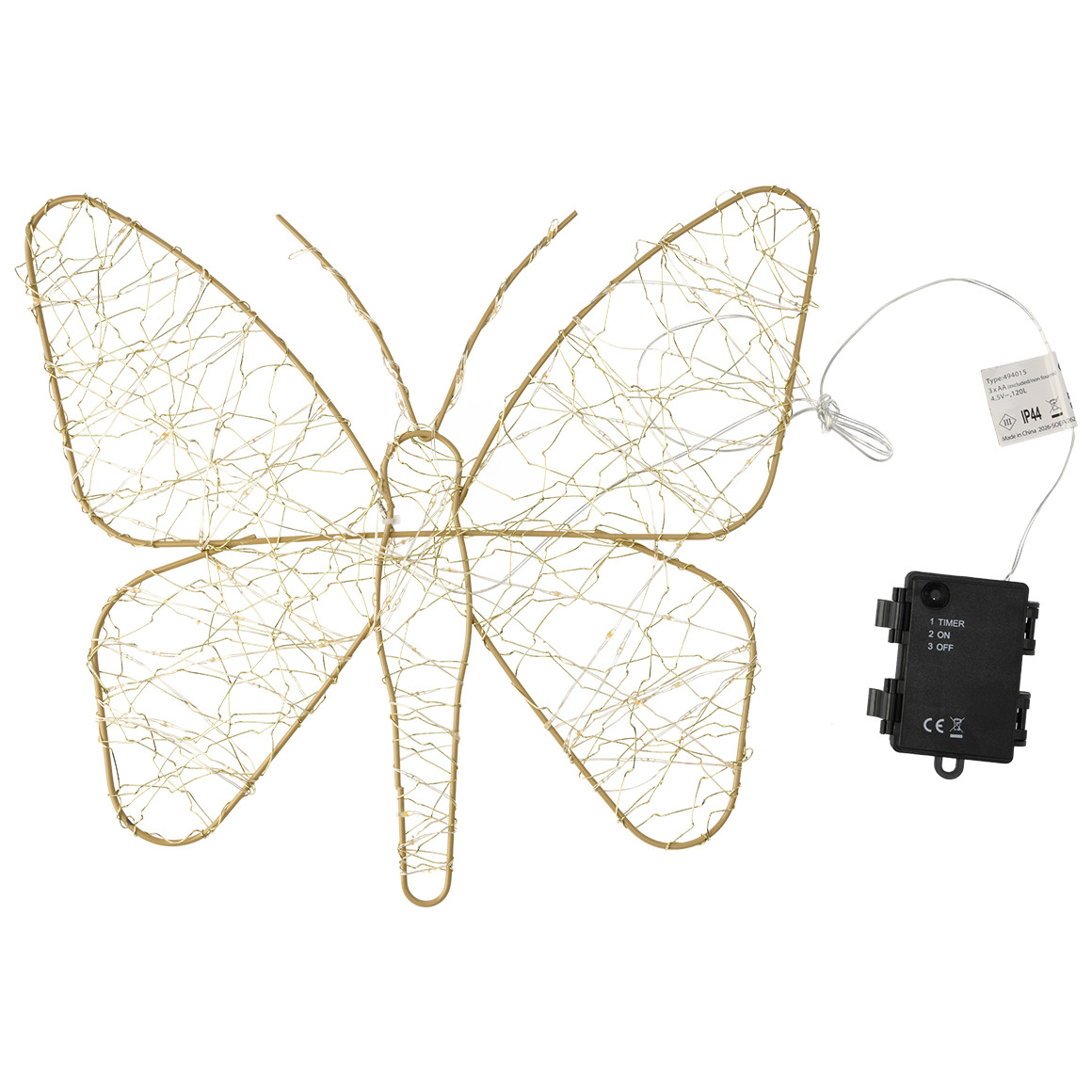 Großer LED-Schmetterling warmweiß