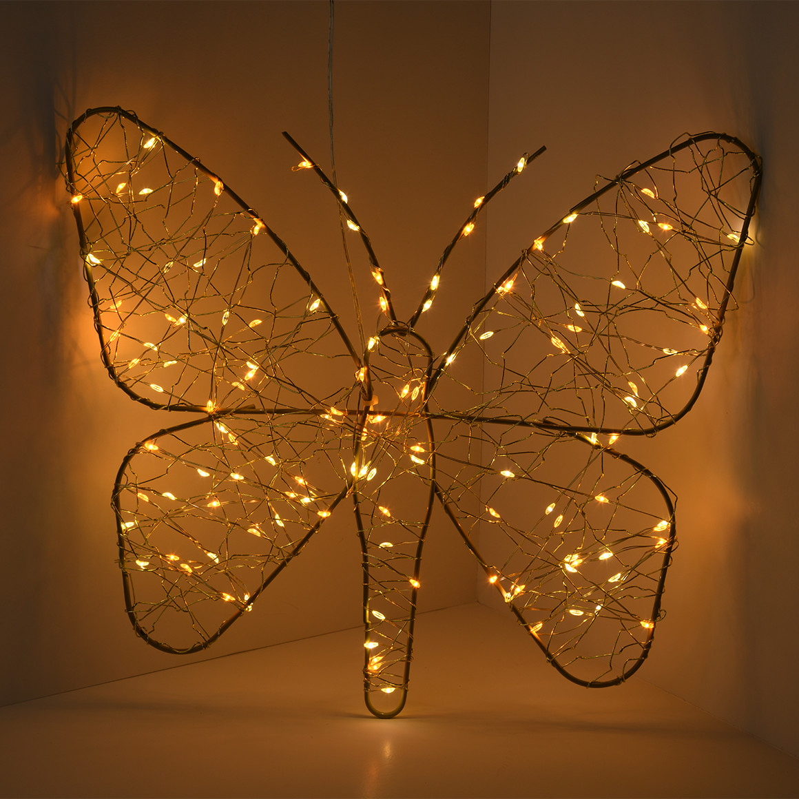 Großer LED-Schmetterling warmweiß
