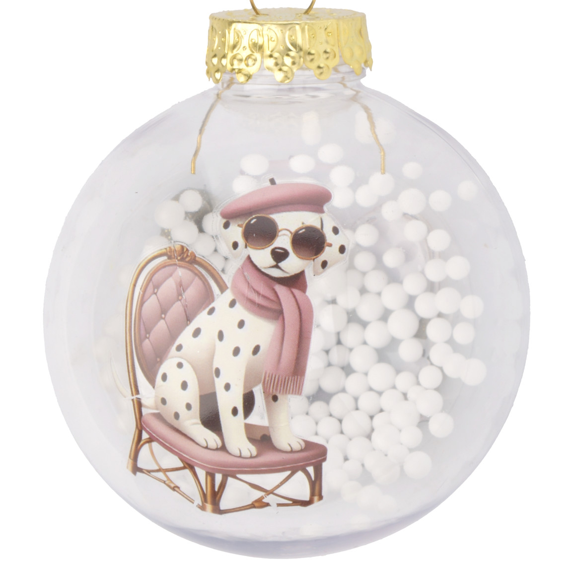 Weihnachtskugel mit Hunde-Motiv