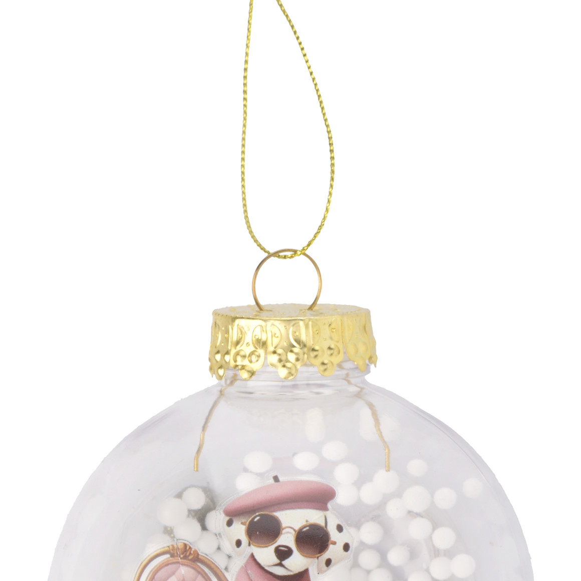 Weihnachtskugel mit Hunde-Motiv