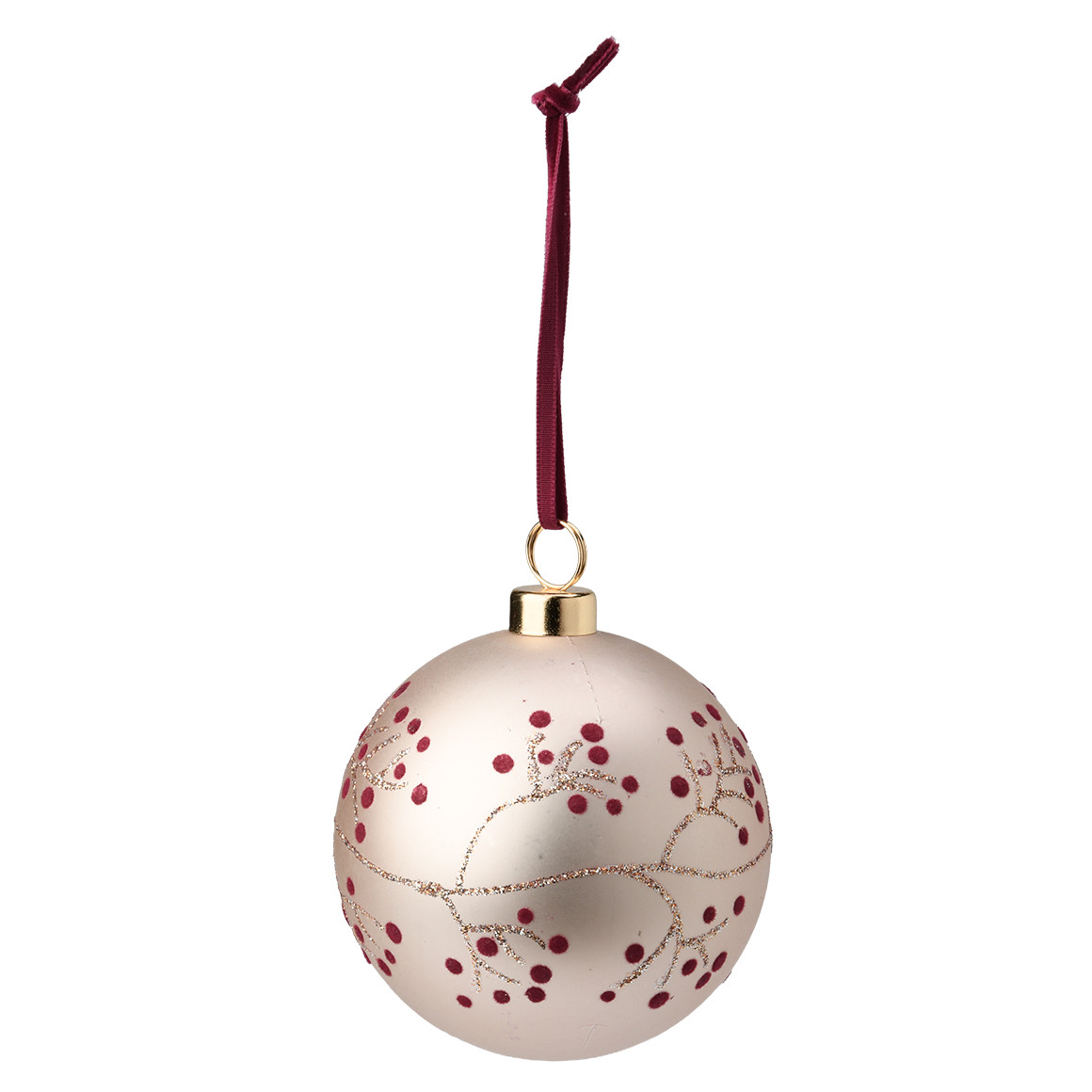 Weihnachtskugel mit Mistelzweig