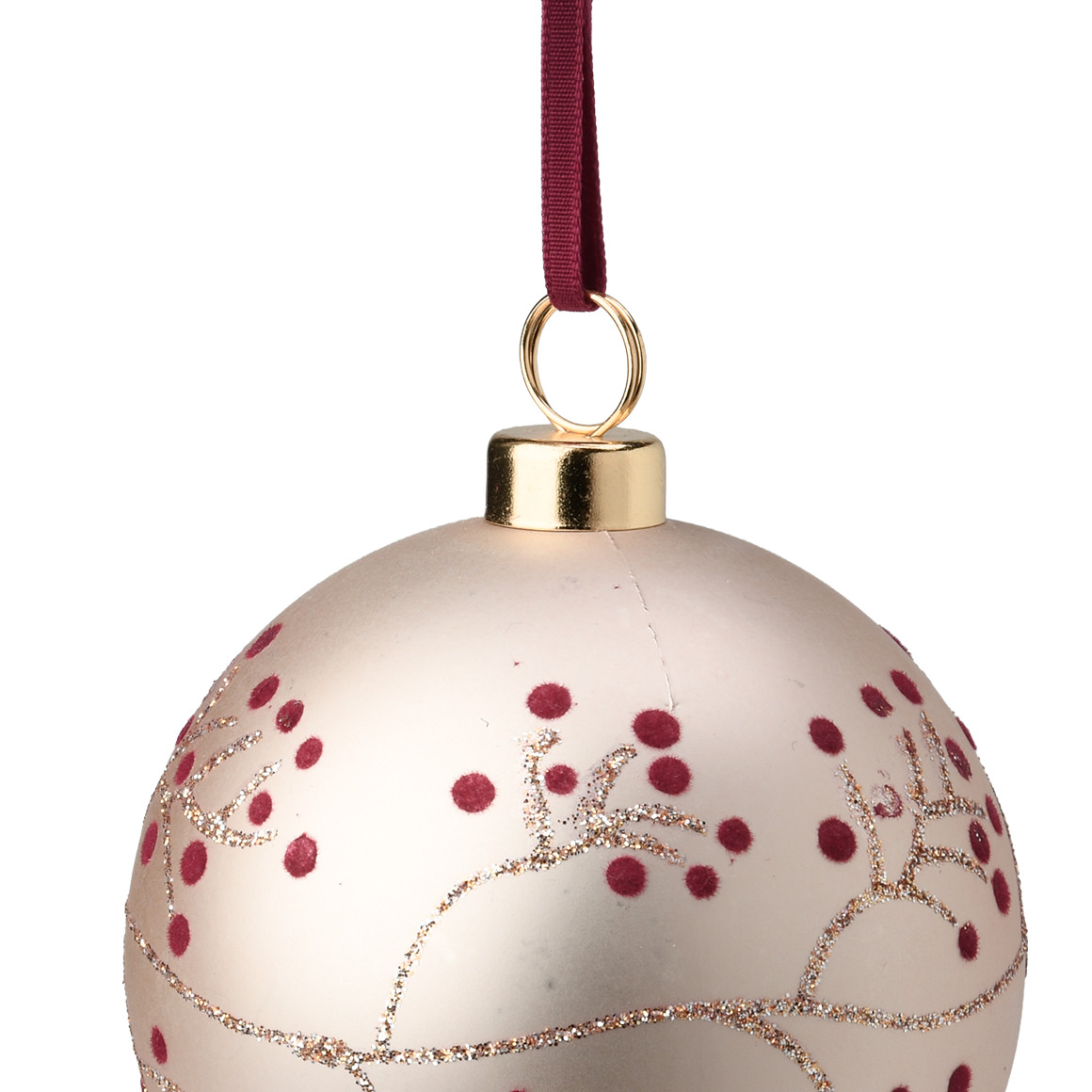 Weihnachtskugel mit Mistelzweig