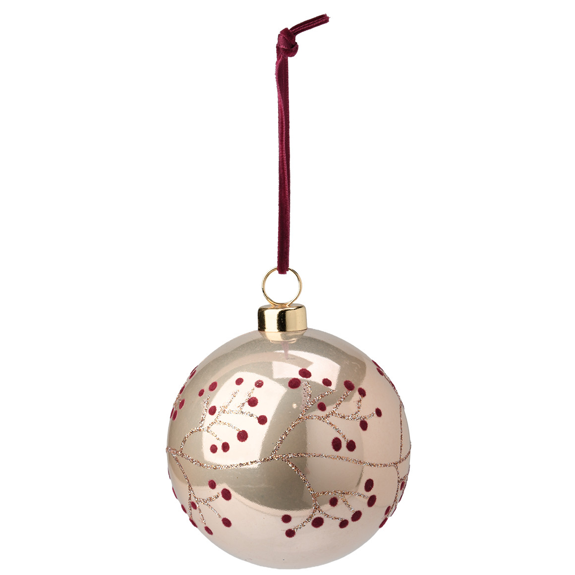 Weihnachtskugel mit Mistelzweig