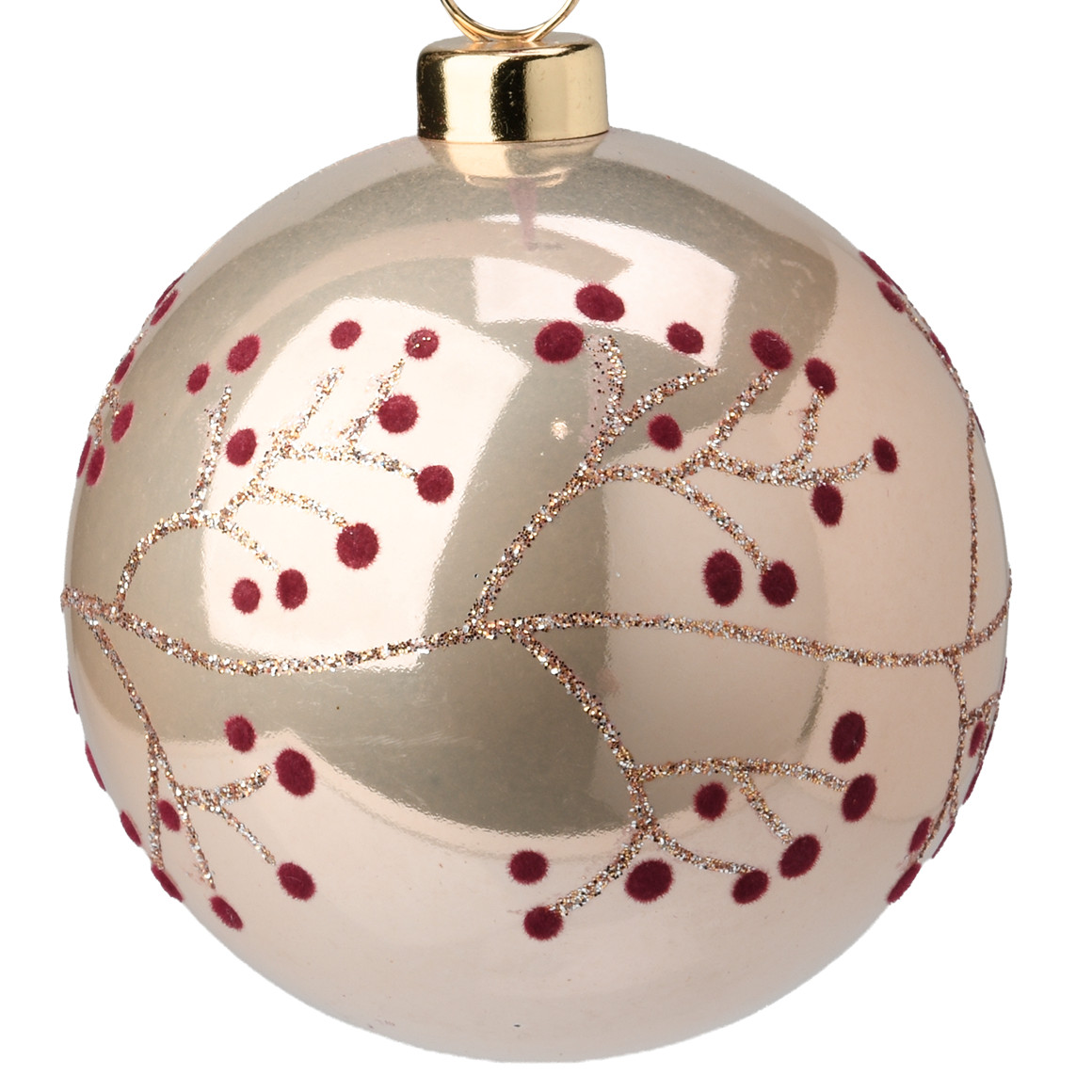 Weihnachtskugel mit Mistelzweig