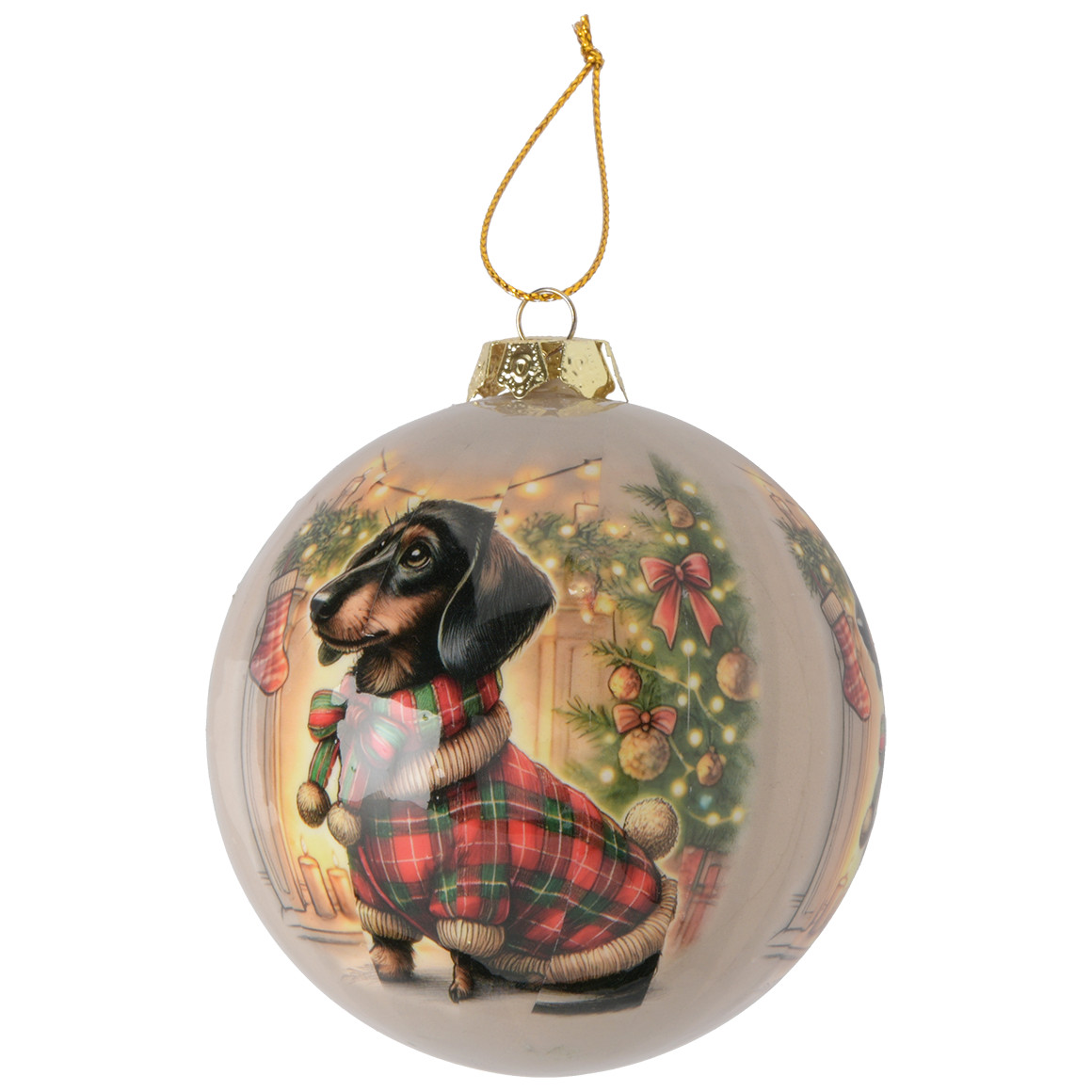 Weihnachtskugel mit Weihnachtsmotiv