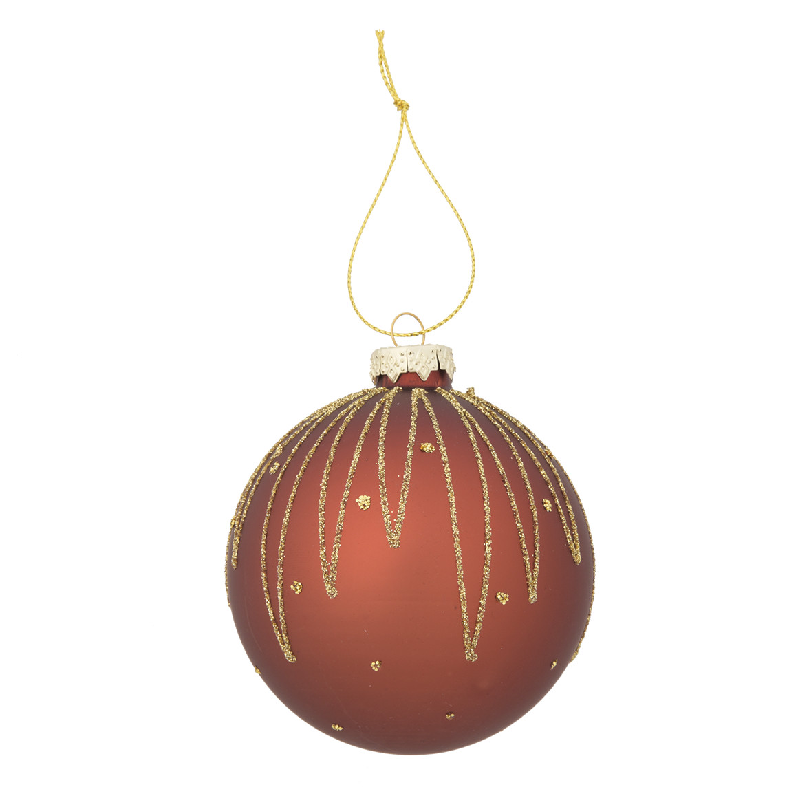 Weihnachtskugel mit Glitzer