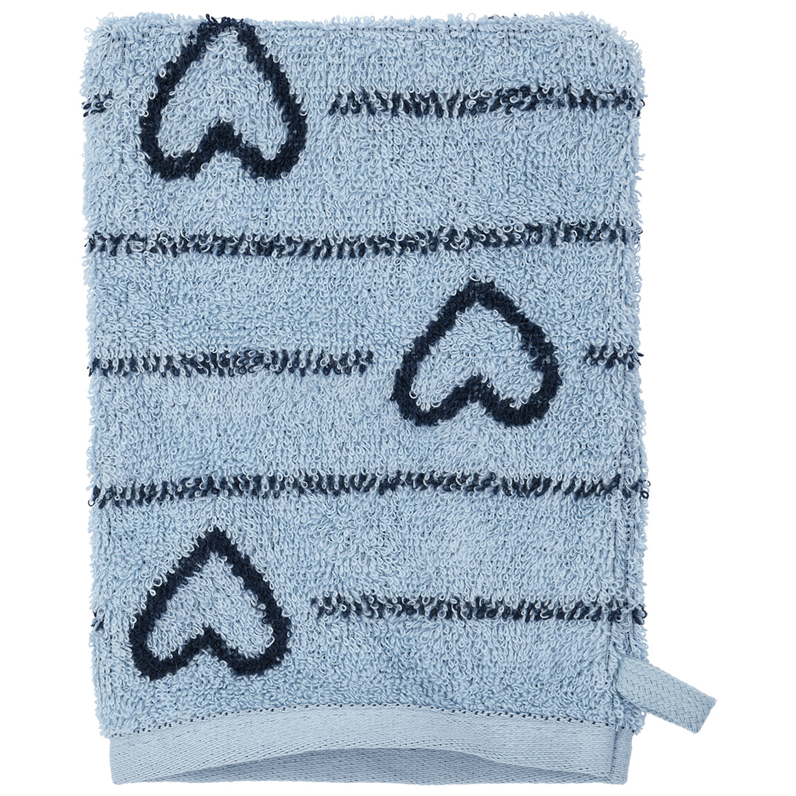 Waschhandschuh mit Herz-Allover