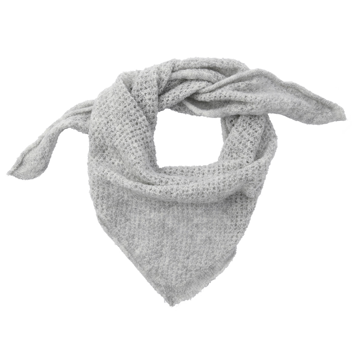 Damesdriehoekssjaal van opengebreid breiwerk
