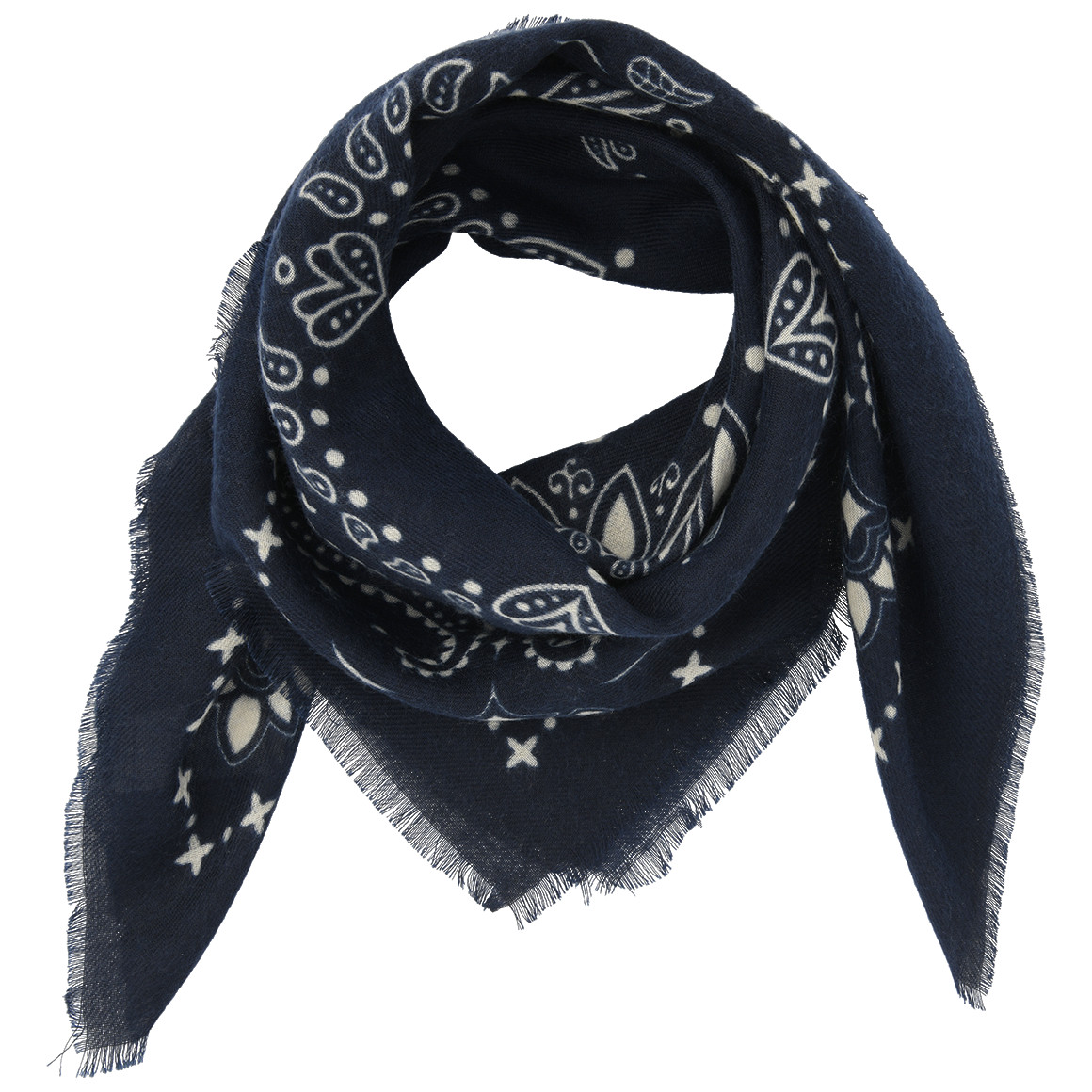 Damesdriehoekssjaal met paisleypatroon