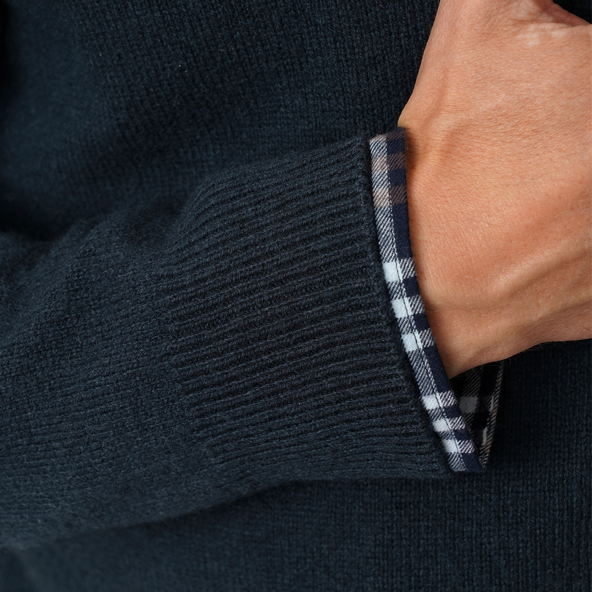 Herren Strickpullover mit Woll-Anteil
