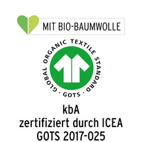 kbA zertifiziert durch GOTS 2017-025 (ICEA)