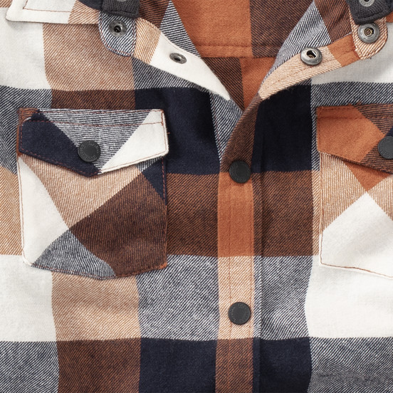XINYUNZU Jungen Kapuzenhemd - Kariertes Flanellhemd Mit Knopfleiste 5-16 Jahre