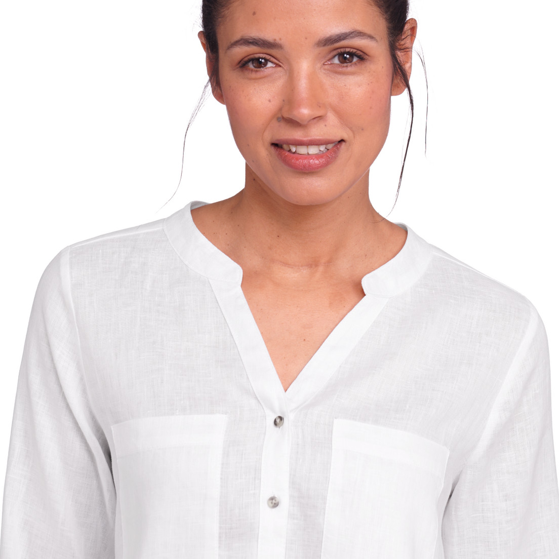 Damen UV Schutz Bluse Langarm Mit Kapuze - Leichte Leinen Baumwolle Mix Outdoor Bluse