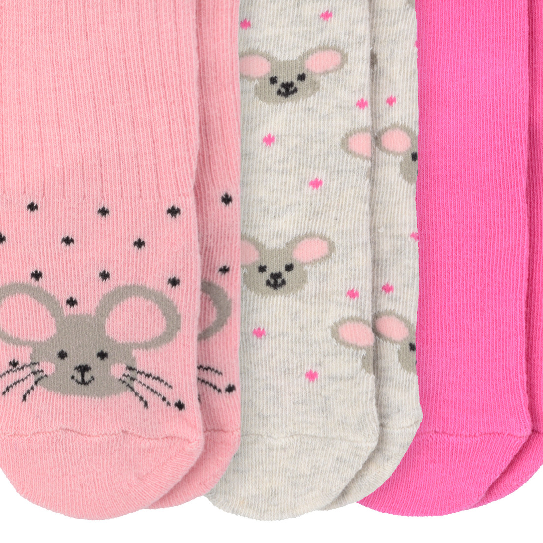 Baby Socken mit Motiv Mäusen, 3er Pack ⭐️