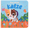 Baby Fingerpuppenbuch Die kleine Katze hellblau
