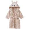 Baby Bademantel mit Hasen-Applikation