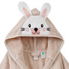 Baby Bademantel mit Hasen-Applikation