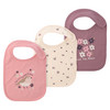 3 Baby Lätzchen mit Blumen-Motiven